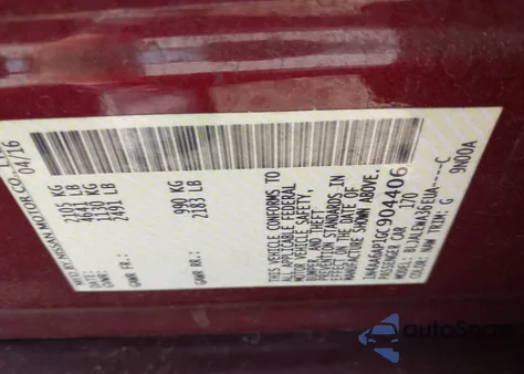 2016 Nissan Maxima 3.5 Sl from USA, damaged, VIN 1N4AA6AP1GC904406